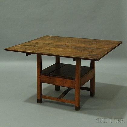 Country Pine and Maple Hutch Table