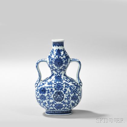 Blue and White Double Gourd Flask