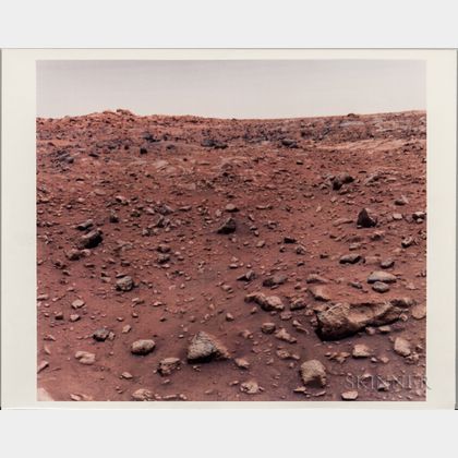 Viking 1, Mars, First Color Photograph Taken on the Surface, July 21, 1976.