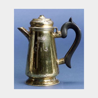 Paul I of Russia Goldwashed Silver Coffee Pot
