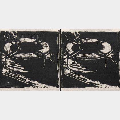 Three Works: Richard Bosman (American, b. 1944),Untitled (Cigarette and Ashtray)/A Diptych