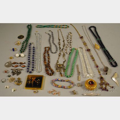 Group of Mostly Costume and Hardstone Jewelry
