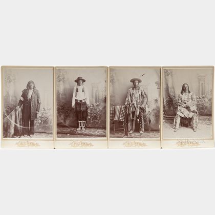 Four Cabinet Card Photos of Native American Men