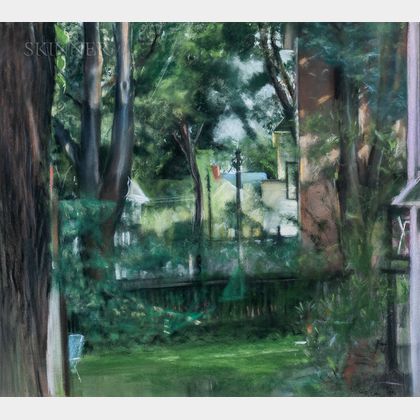 Michael Mazur (American, 1935-2009) Neighbor's Houses, Late Afternoon