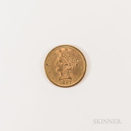 1897 $2.50 Liberty Head Gold Quarter Eagle