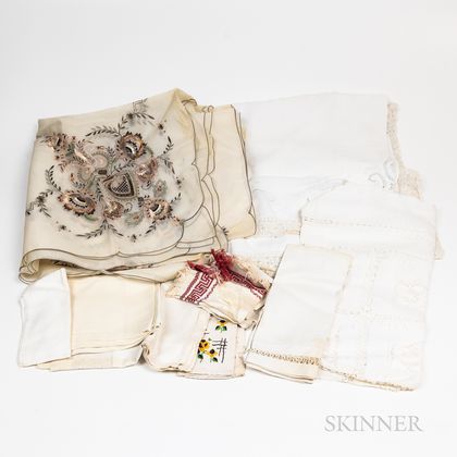Box of Linen and Eight Masks
