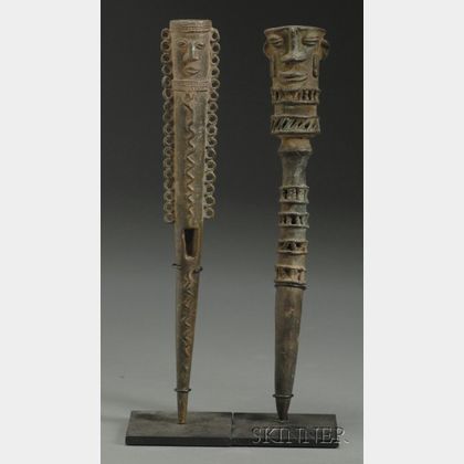 Two African Bronze Clapper-Bells
