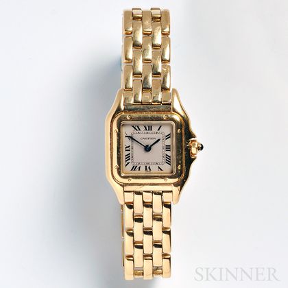 Lady's 18kt Gold "Panthere" Wristwatch, Cartier