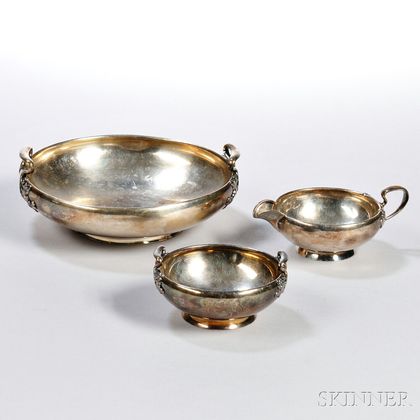 Three Pieces of Gorham Sterling Silver Tableware