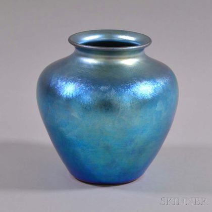 Blue Aurene Glass Vase