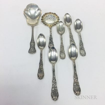 Eight Pieces of Tiffany & Co. Sterling Silver Flatware
