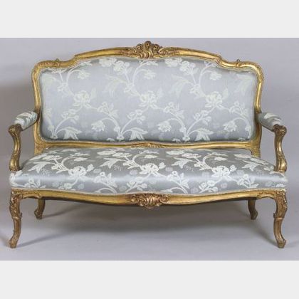 Louis XV Style Giltwood Sofa