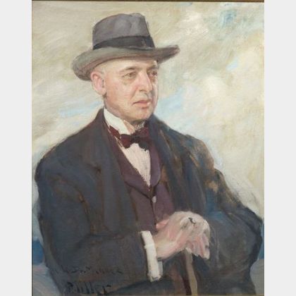 Richard Edward Miller (American, 1875-1943) Portrait of Dr. Mendez