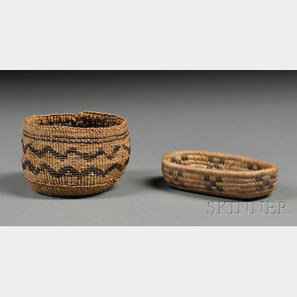 Two Small Native American Woven Baskets