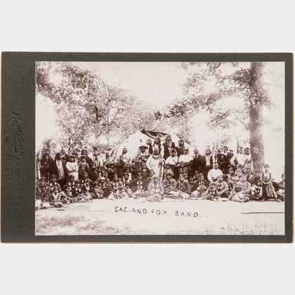 Cabinet Card Photo of Sac and Fox Band