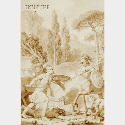 Jean Jacques François le Barbier (French, 1738-1826) Battle of the Centaurs