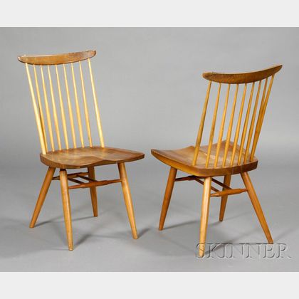 Two George (1095-1990) Nakashima "New" Dining Chairs