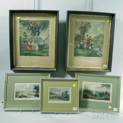Five Assorted Framed Prints