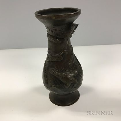 Bronze Footed Vase