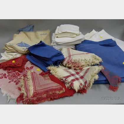 Group of Assorted Textiles and Table Linens. 
