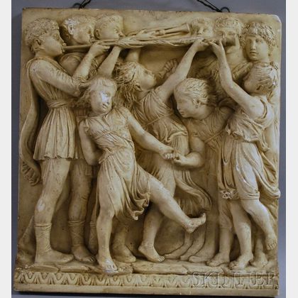 Plaster Cast, early 20th Century, after Luca Della Robbia (Italian, 1400-1482) Trumpeters with Dancing Children, from the Cantoria F...