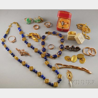 Large Group of Assorted Mostly Gold Jewelry
