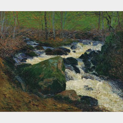 Gustave Loiseau (French, 1865-1935) Rivière sous Bois, la rivière de Mortain