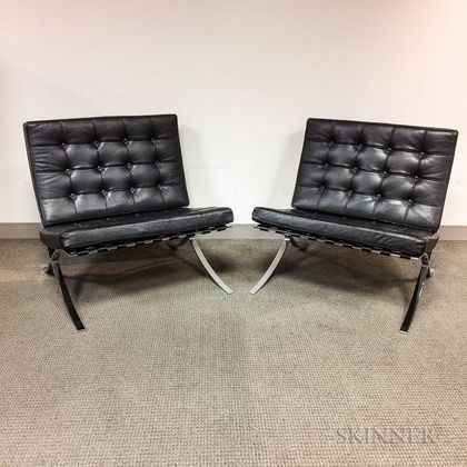 Two Barcelona-style Chairs