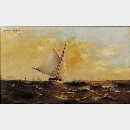 Ernest Baker (American, fl. circa 1876) Headed for the Harbor