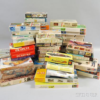 Large Collection of Mostly 1940s and 1950s Boxed Aviation Model Kits
