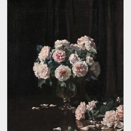 Carl Hampel (Australian, c. 1887-1942) The Maiden's Blush Rose
