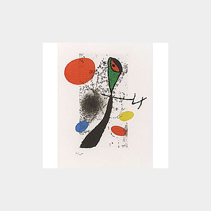 Joan Miro (Spanish, 1893-1983) Plate Two from LES VENT PARMI LES ROSEAUX, 