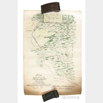 Thoreau, Henry David (1817-1862) Plan of that Part of Thomas Brooks Woodlot, in Lincoln, Mass, which was burned over in the fall of 18 