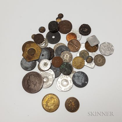 Small Group of Coins and Tokens