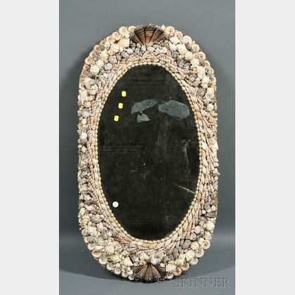 Grotto-style Shell Framed Mirror