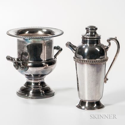 Two Pieces of Silver-plated Drinkware