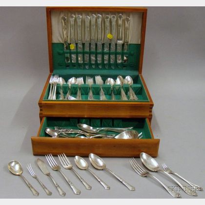Boxed Set of State House Sterling Flatware with Additional Sterling Flatware