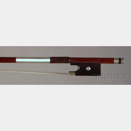 French Nickel Mounted Violin Bow, Maire/Simon School