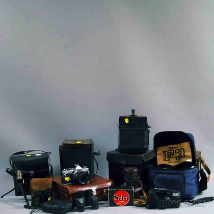 Collection of Cameras and Binoculars