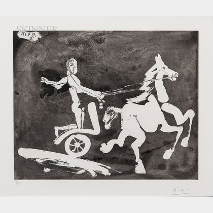 Pablo Picasso (Spanish, 1881-1973) Télévision - Course de chars à l'antique I