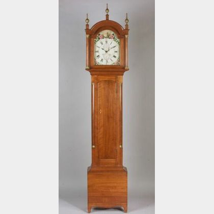 American Federal Cherry Tall Case Clock