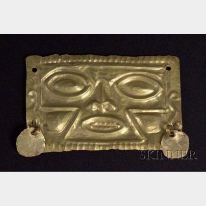 Pre-Columbian Gold Repoussé Pendant