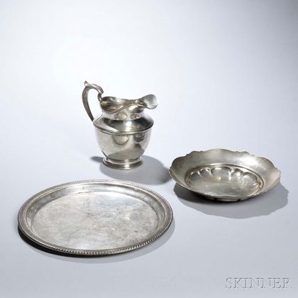 Three Pieces of American Sterling Silver Tableware