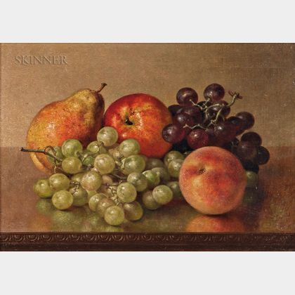 Robert Spear Dunning (American, 1829-1905) Tabletop Still Life with Fruit