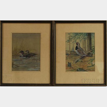 Two Framed Paintings of Wild Foul