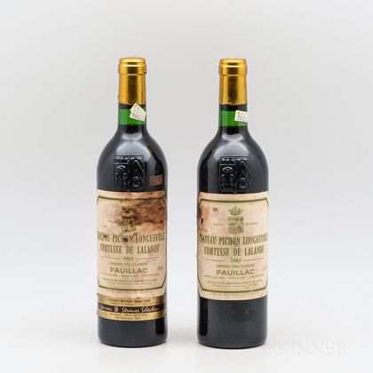 Chateau Pichon Lalande 1983, 2 bottles 