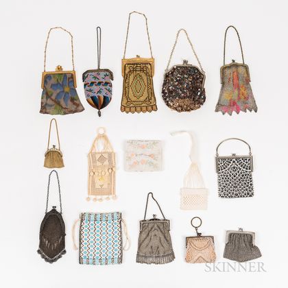 Fourteen Small Vintage Purses and Coin Purses