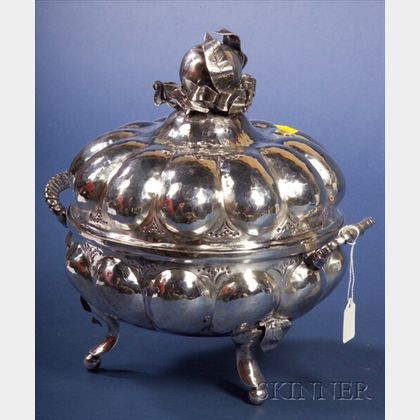 Bolivian Silver and White Metal Covered Tureen