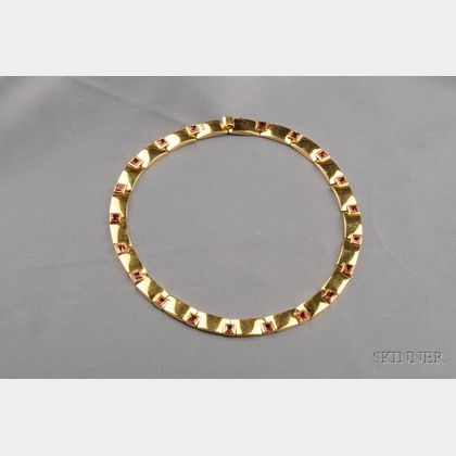 18kt Gold and Pink Tourmaline Necklace, Chaumet, Paris