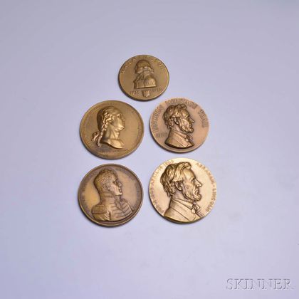 Five Presidential Bronze Medals
